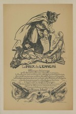 🖼️ La Paix de L Ennemi 1917 Vintage Art Poster - 24x36” - Premium Matte Paper