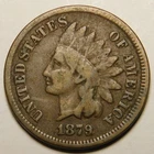 1879 Indian Head Cent Penny VG-F   "Not Cleaned -Actual Coin Pictured"