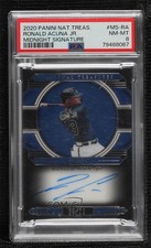 2020 Panini National Treasures 30/50 Ronald Acuna Jr #MS-RA PSA 8 Auto 12xm