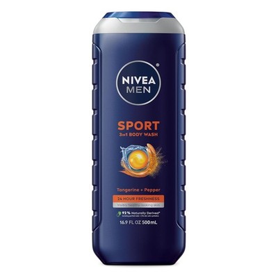 NIVEA Men Sport Body Wash 3-in-1 Tangerine Pepper 16.9oz