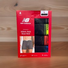 New Balance Men  s 4-Pack Performance Mesh Boxer Briefs Large 36  38" Underwear