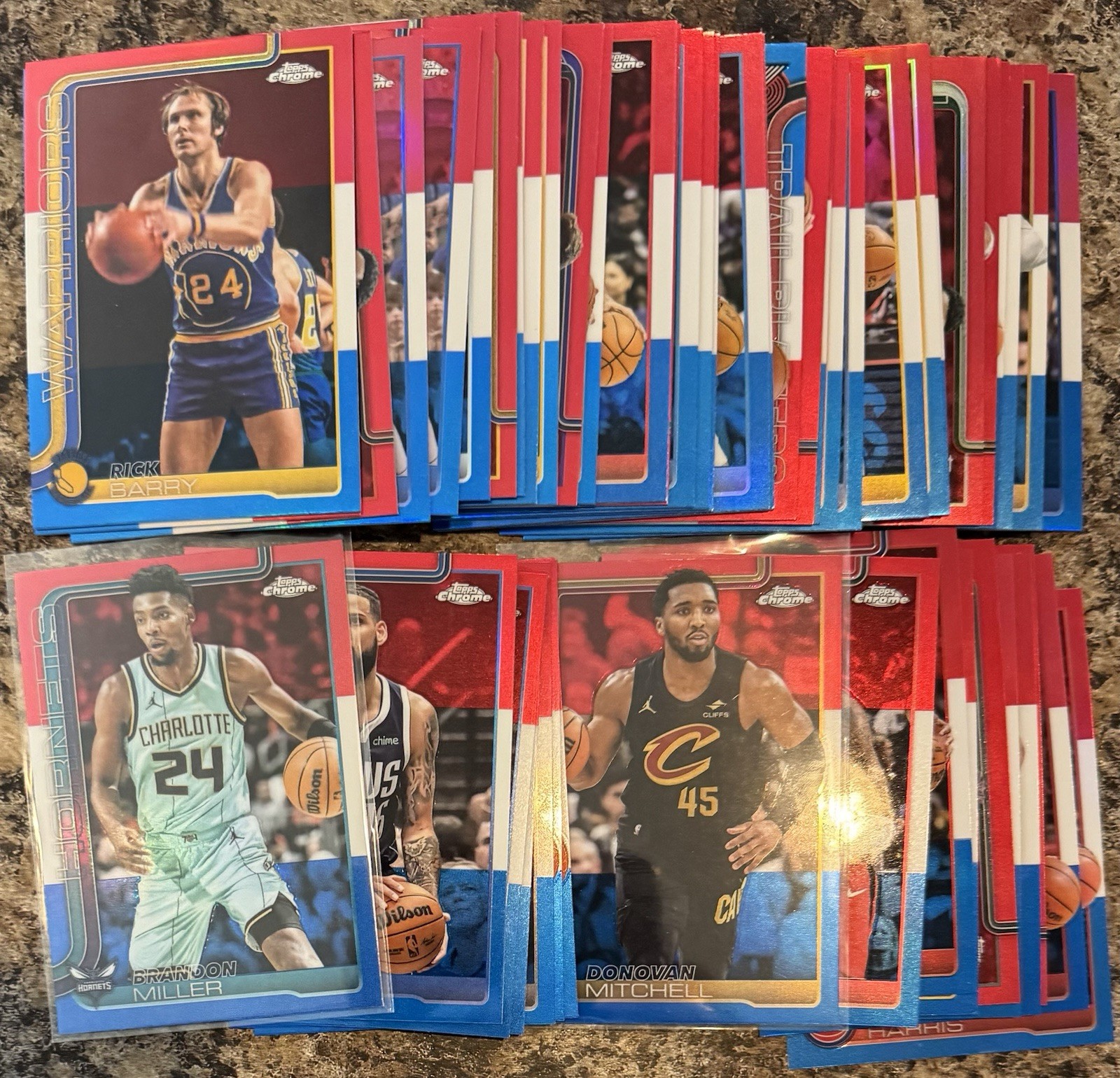 2025-26 Topps Chrome Basketball Red White & Blue Refractors RC 's ! You Pick !