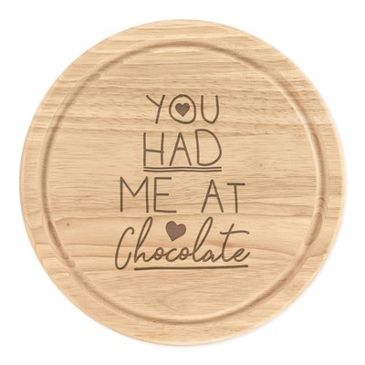 You Had Me At Chocolate Rundes Käsebrett Lustig Liebe Valentinstag