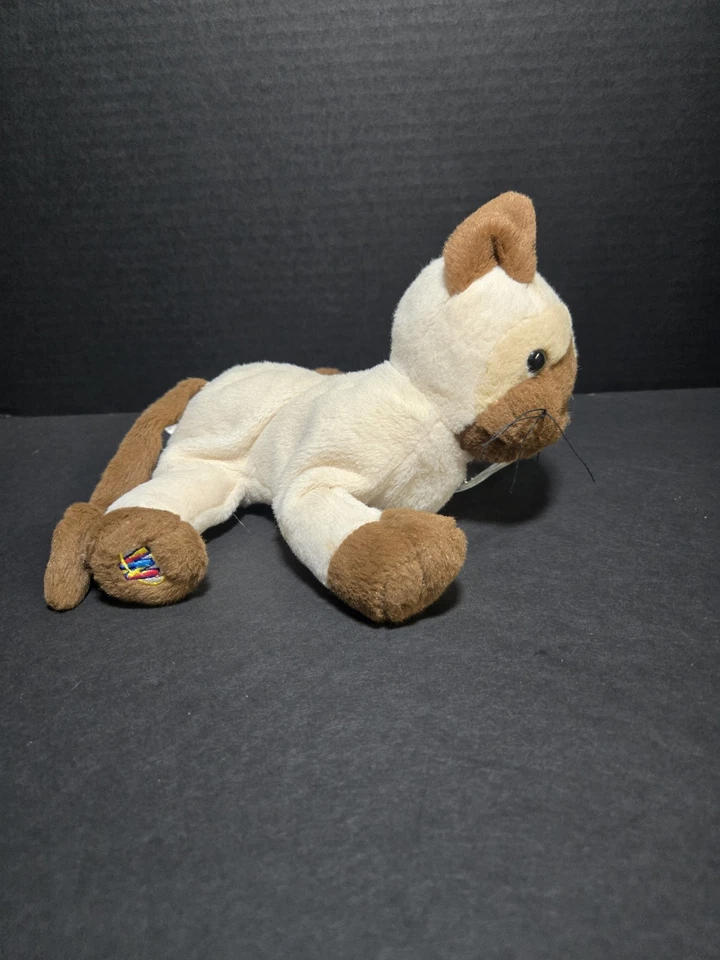 Ganz Webkinz Plush Siamese Cat HM 160 No Code With Detachable Mini Play Purse - Image 4 of 4