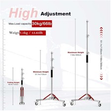 Heavy Duty 10ft Photography Light Stand - Adjustable Height