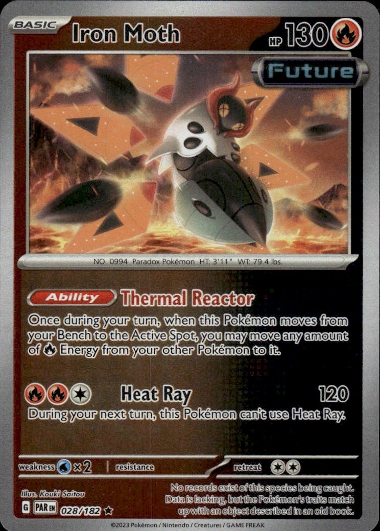 IRON MOTH (NON-HOLO) 28/182 DECK EXCLUSIVES R POKEMON NM/M