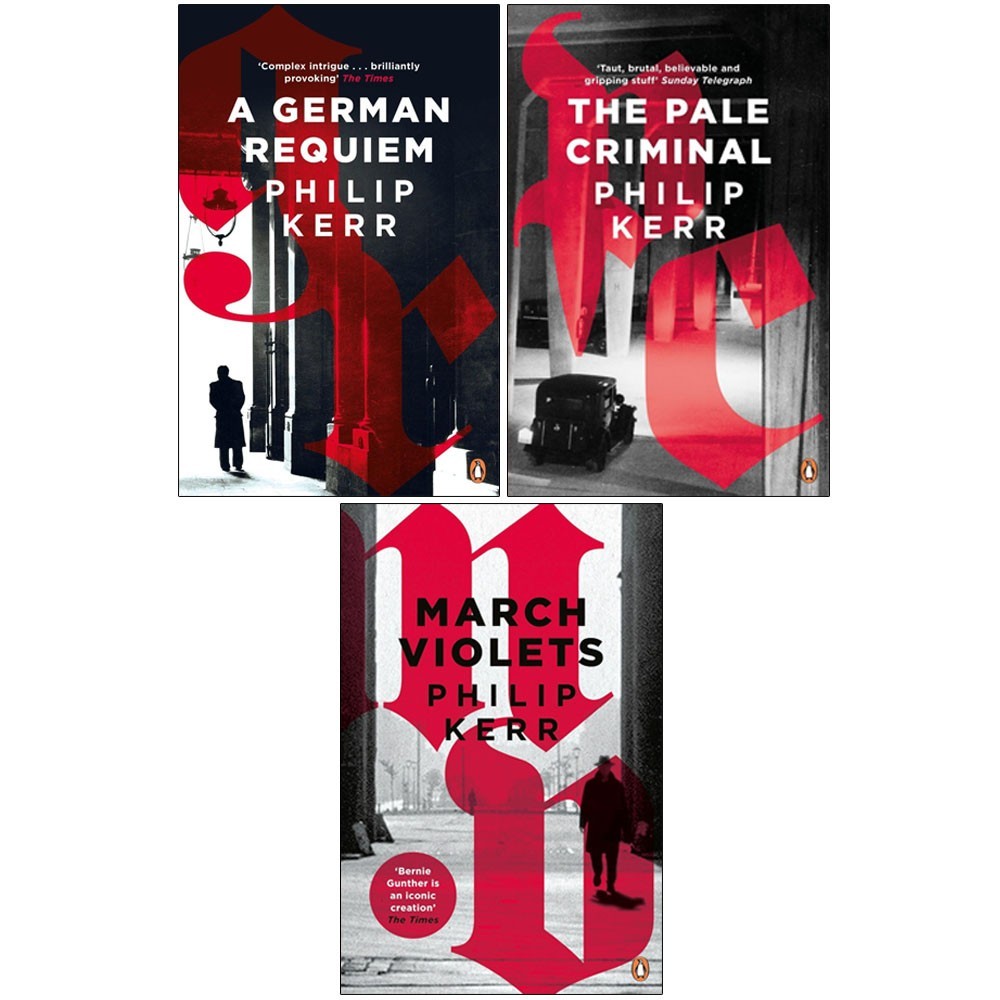 Bernie Gunther Series 3 Books Collection Set By Philip Kerr March Violets, Pale