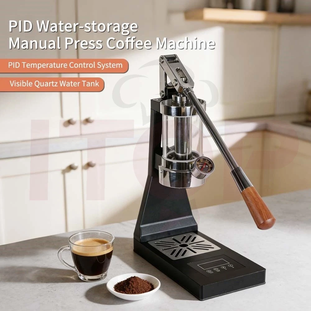 Hand Press Espresso Machine with PID Temperature Manual Press Coffee Maker