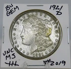 1921-D  MORGAN SILVER DOLLAR  FROM ORIGINAL BANK BAG GEM BU US MINT #2019