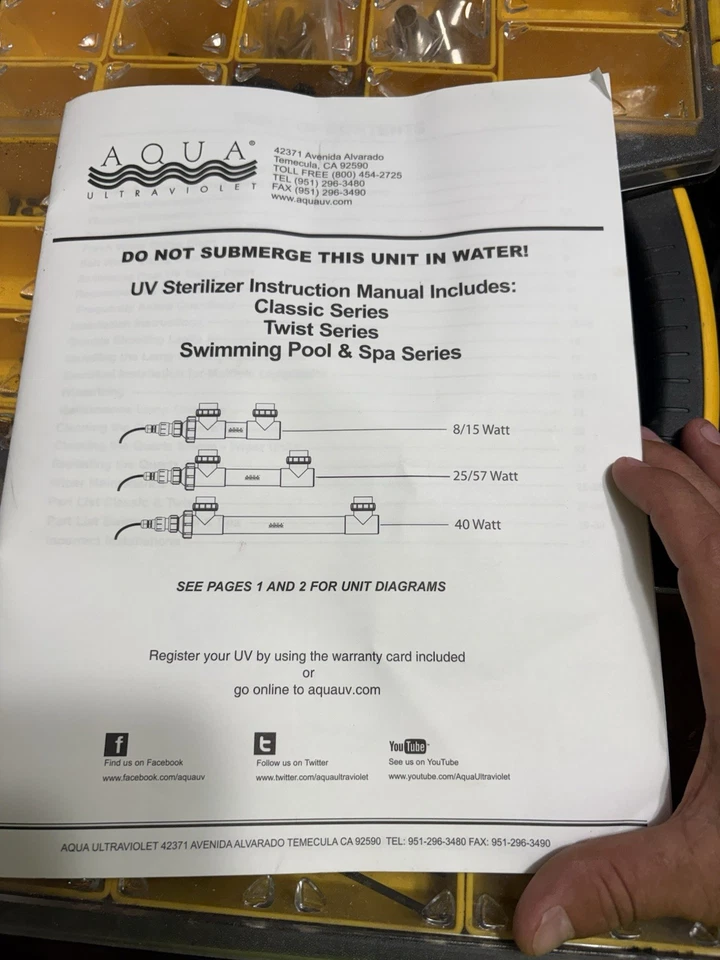 Aqua UV 25W UV Clarificador de Agua Esterilizador Serie Clásica Color Negro Foto 2 de 4