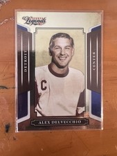 2008 Donruss Americana Sports Legends Alex Delvecchio #84 Mirror Blue /100