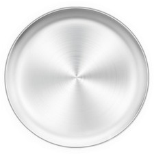 TeamFar Pizza Pan, 13.4 inch Stainless Steel Large Pan 13.5inch, Silver 