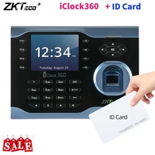 ZKTeco iClock360 3.5"TFT Fingerprint Recognition Time Attendance System +ID Card