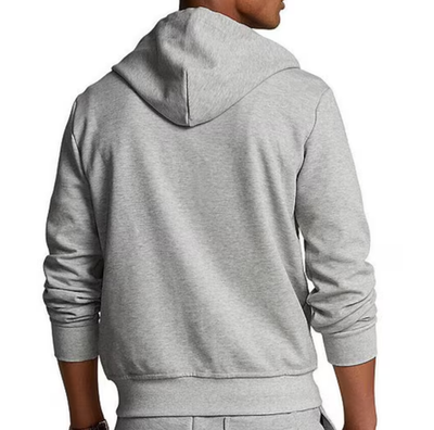 NWT Polo Ralph Lauren GRAY HEATHER DOUBLE-KNIT ZIP Hoodie Men's