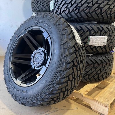 20X12 Fuel D763 SFJ Black Wheels Rims 35