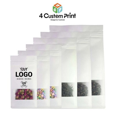 Customizable Ziplock Bags with Clear Window Eco-friendly Stand Up Paper Pouches