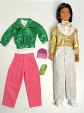 VTG 1986 Hasbro Jem & The Holograms Glitter N Gold RIO Doll w/On the Road Fasion