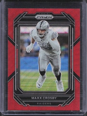 2022 Panini Prizm Maxx Crosby #174 Ruby Red Wave Prizm /149 Raiders