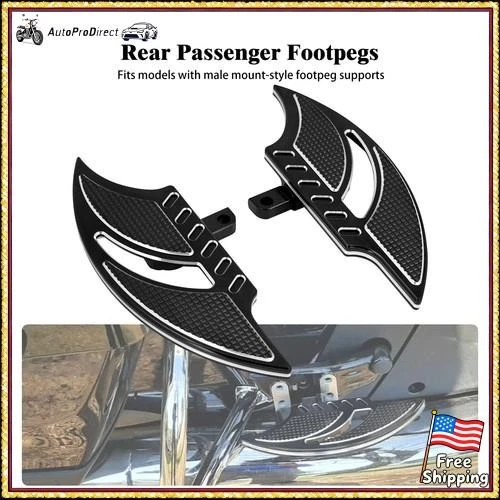 estriberas traseras para pasajeros para Harley Touring Road King Glide Dyna Foto 2 de 4