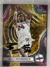 Signed On Card 2024-25 Bowman U Best Gold Refractor 11/50 Billy Richmond III #11