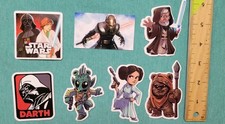 Star Wars Stickers Set Of 7 Individual As Seen