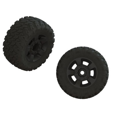 Arrma ARA550109 dBoots RAGNAROK'Reifensatz geklebt (schwarz) (1 Paar)