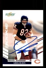 Signed Football Card Auto Greg Olsen 2007 Score #361 Chicago Bears