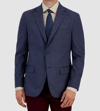 Tommy Hilfiger Men's Blue Check Modern-Fit Pattern Sport Coat Jacket Size 36R