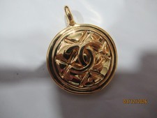CHANEL ZIP PULL   CHARM  1 1/4  INCH / 25MM WIDE  GOLD tone,  METAL , SO PRETTY