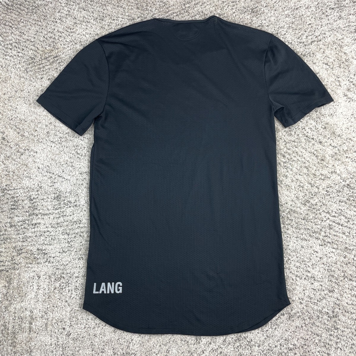 【HELMUT LANG関税込★】MESH T-SHIRT WITH LOGO Helmut Lang T-Shirt Mens Small Mesh Logo Tee Crew Neck Short