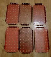 Gilbert Gabriel Erector Red Painted 4"x2" Base Plate Lot of 6