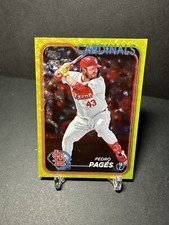 2024 Topps Update Pedro Pages RC Yellow Crackle #26/50 Cardinals Hanger Only