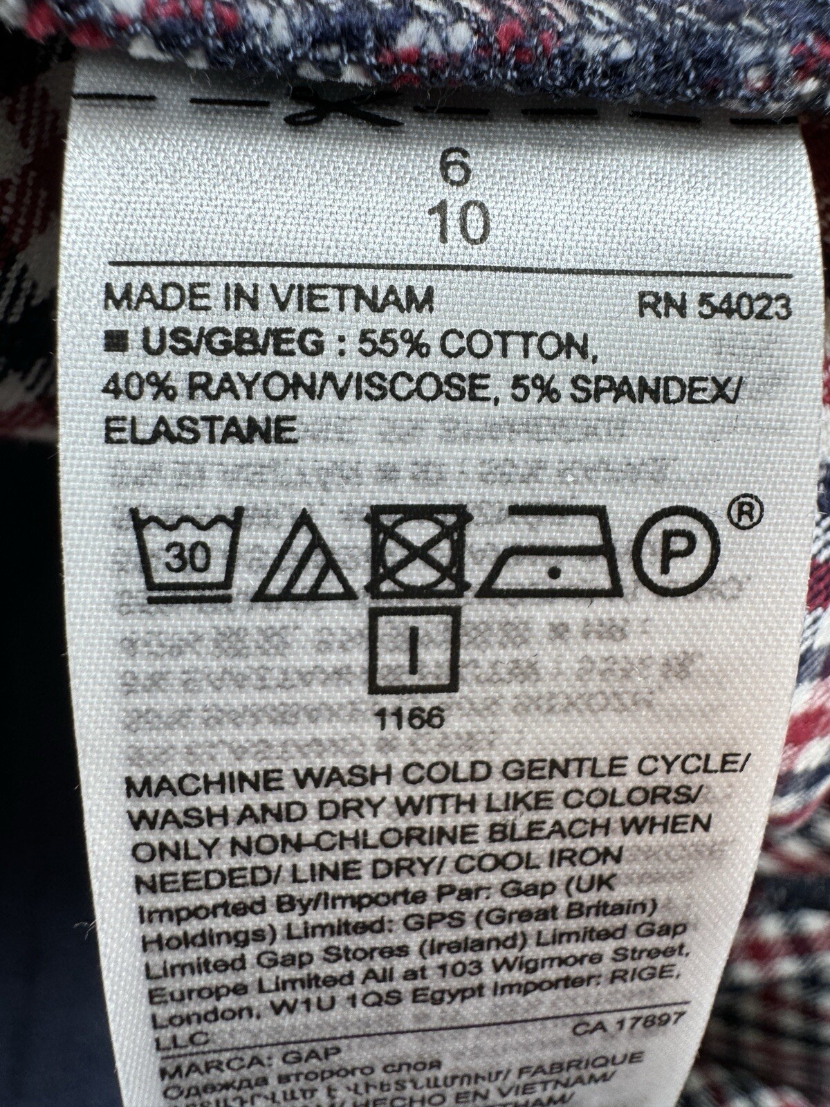 Gap High Waisted Patterned Pixie Skinny Ankle Pan… - image 9