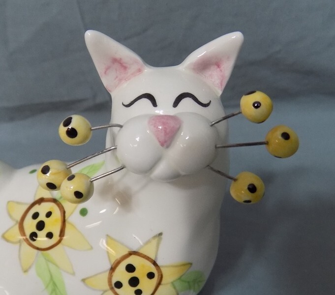 Amy Lacombe Sunflower WhimsiClay Cat Whillitts Design 2002