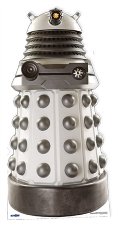 White Supreme Dalek Dr Doctor Who Official Lifesize Cardboard Cutout Fun Figure