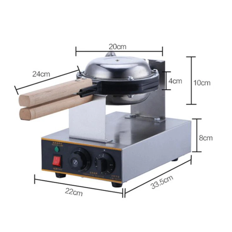 110V commercial electric Chinese Hong Kong eggettes puff cake waffle iron maker