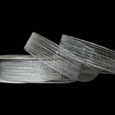 10 Yard Spool Silver Metallic Ribbon 7/8"W