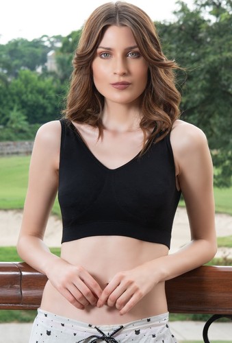 Women Comfortable Sports Bra For Gym Running exercise Workout Black 1 PCS - Picture 6 of 10