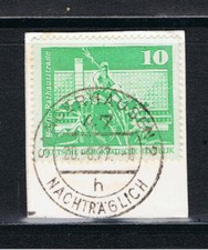 DDR MiNr. 1843 Typ IIa Aufbau GF gestempelt auf Briefabschnitt  klarer Abschlag