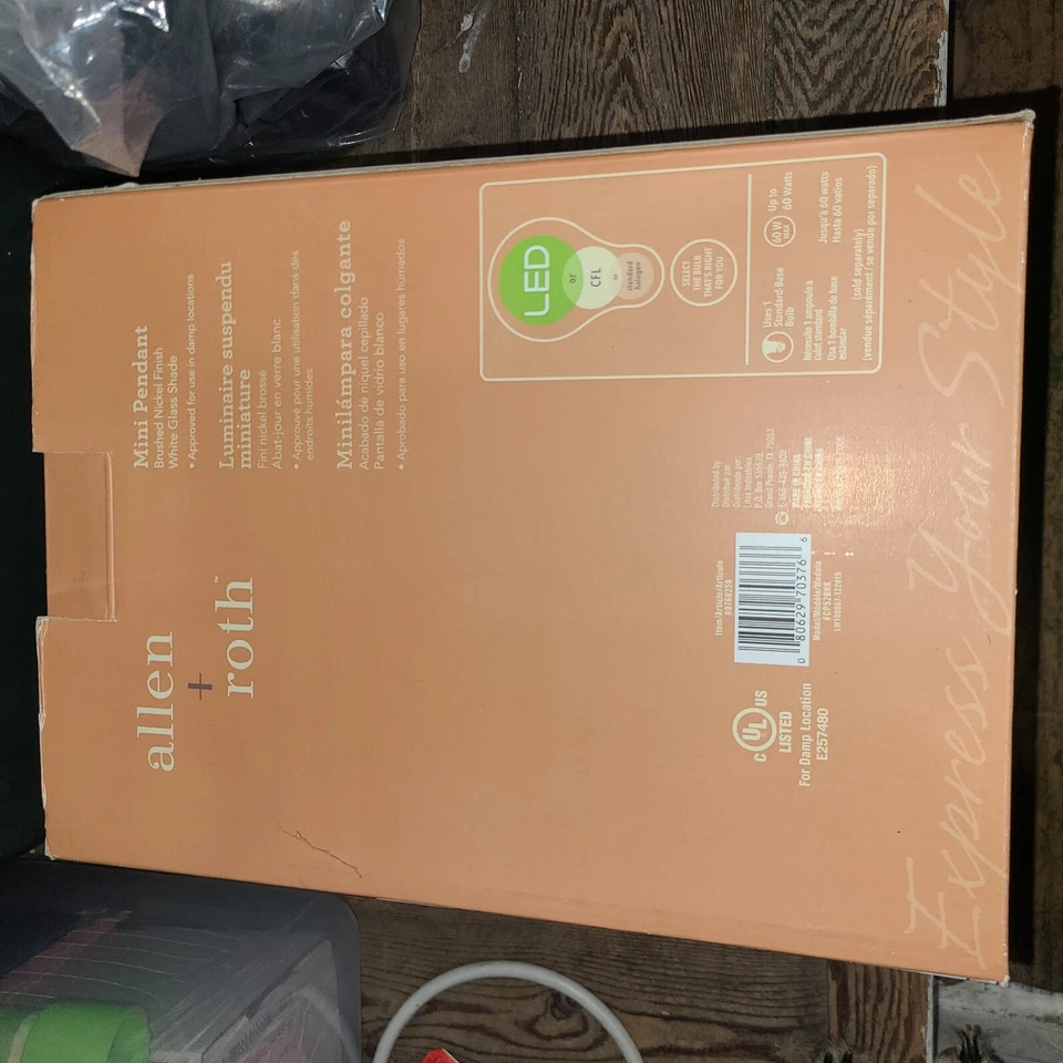 allen + roth 1 - Light Transitional Globe Mini Pendant Light Brushed Nickel - Image 4 of 4