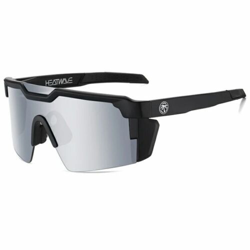 ⚜️US Large Z87 Oversized Rimless Shield Sunglasses Matte Black Frame Silver Lens