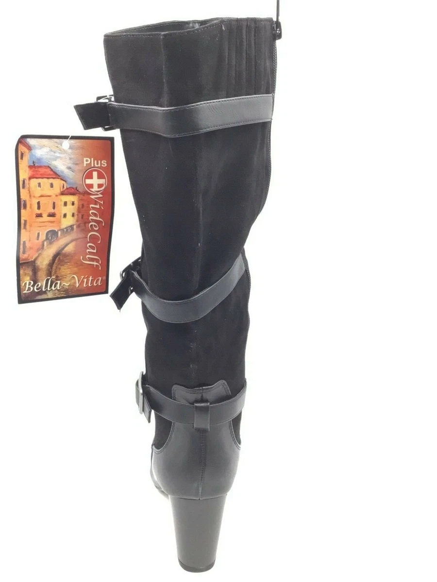 Bella Vita Women s Talina II Plus Wide Calf Boot in Black Size 8.5 US NIB