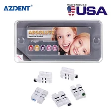 ABSOLUTE Dental Orthodontic Brackets Braces Sapphire Ceramic MBT.022 Hooks 345
