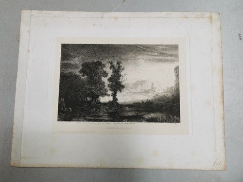 Gravure à l'eau forte d après le tableau originale de REMBRANDT . LE MOULIN - Imagen 2 de 5