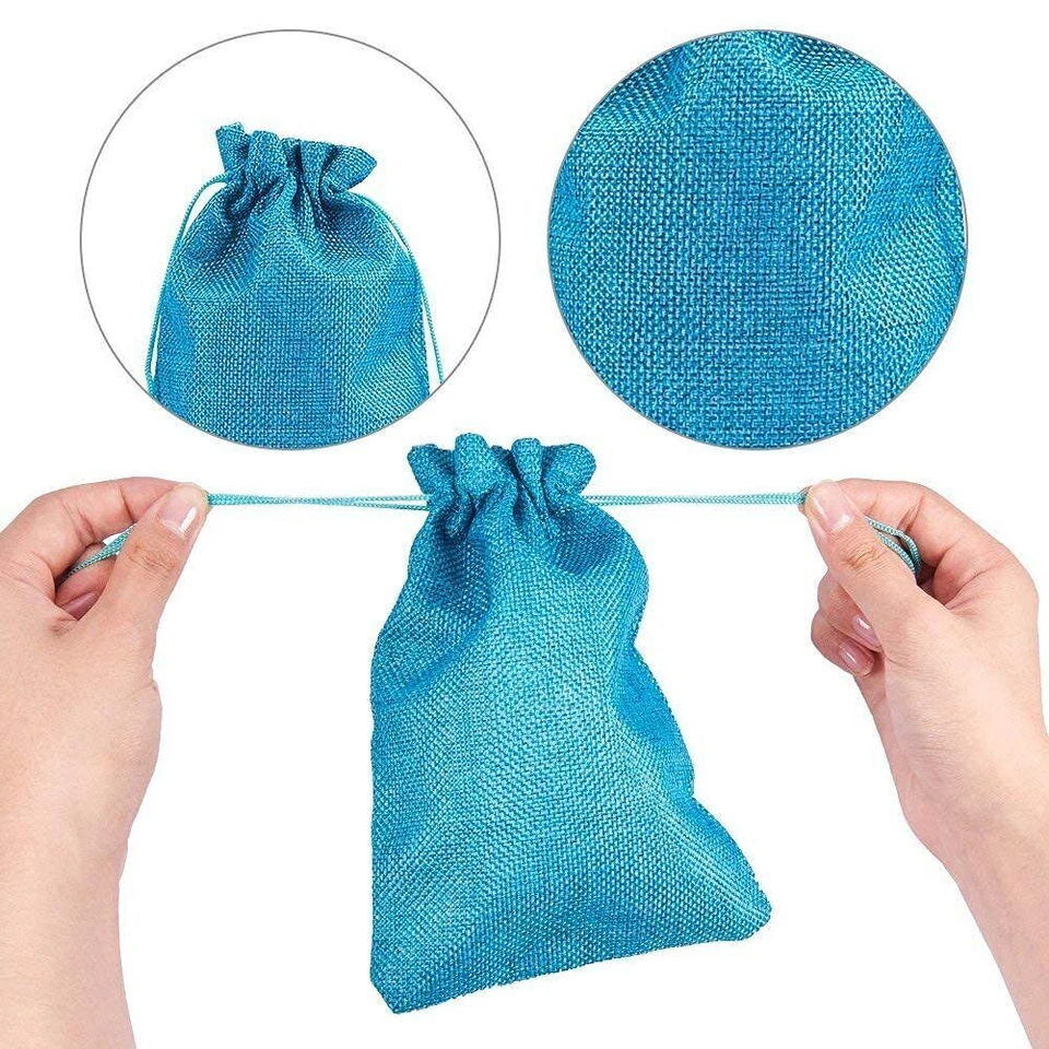 12 Jutesäckchen Adventskalender Geschenkbeutel Stoffbeutel Stoff-Säckchen MIX - Bild 4 von 4