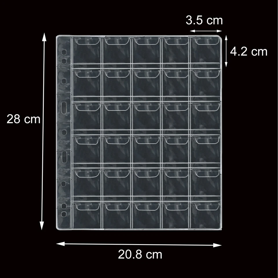 10x 30 Pocket Coin Holder Sheet Storage Page Collection Album Folder Book Sleeve - image 2 of 4