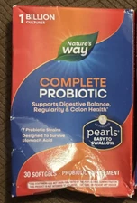 Nature's Way Complete Probiotic Pearls Softgels 30 ct  Exp 1/26 READ
