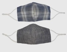 Case Of 100 Goodfellow Adult ONE SIZE Blue/Gray Reusable Face Masks