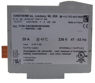 EUROTHERM TE10A THYRISTOR Controller