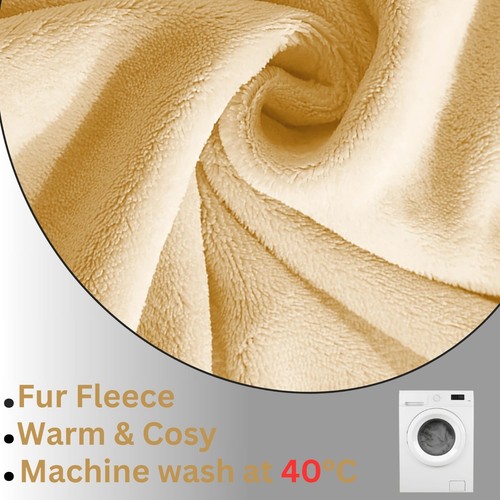 Sábana de cama de lana polar de peluche acogedora cálida extra profunda 30 cm cama doble tamaño - Imagen 27 de 87